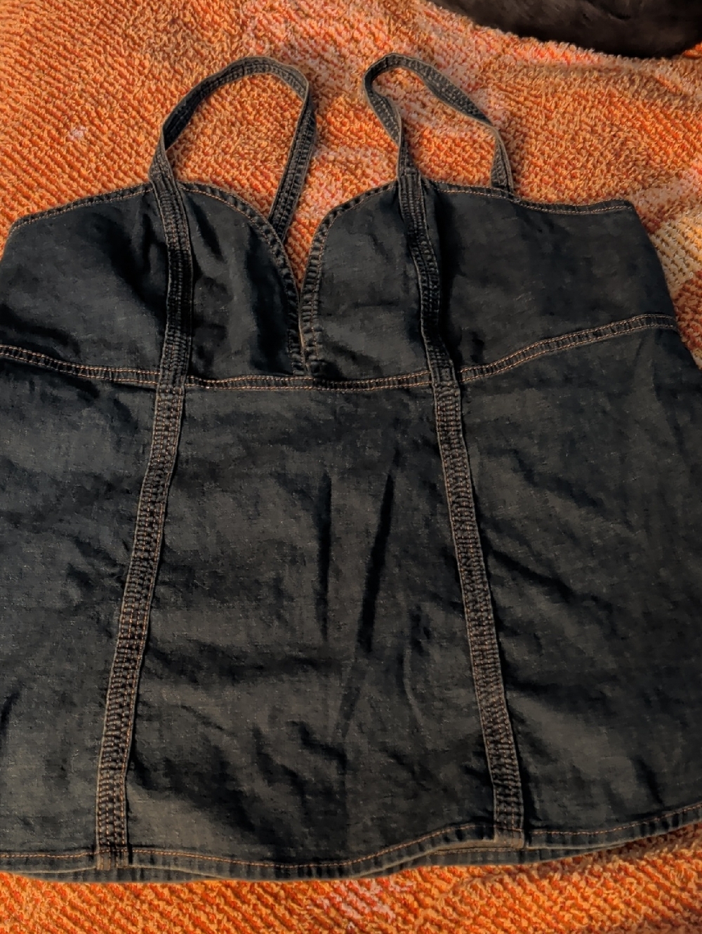 Babystyle Soft Denim Bustier Tank Top XL New